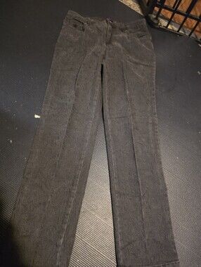 Gloria Vanderbilt Amanda gray pants with subtle floral pattern, size 4 missy sho